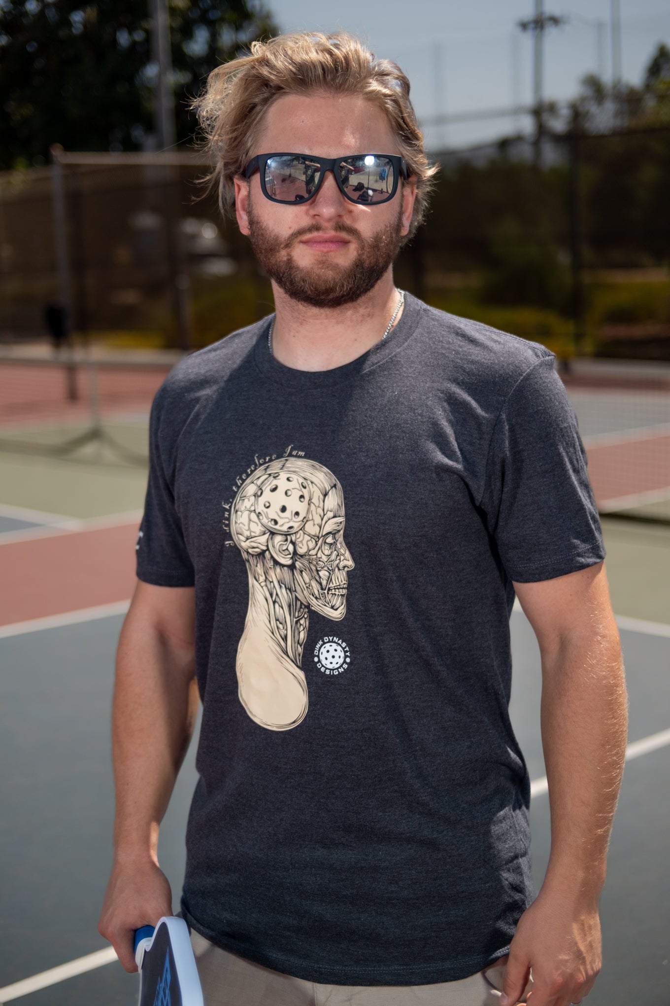 Pickleball Brain Shirt - "I Dink, Therefore I Am"