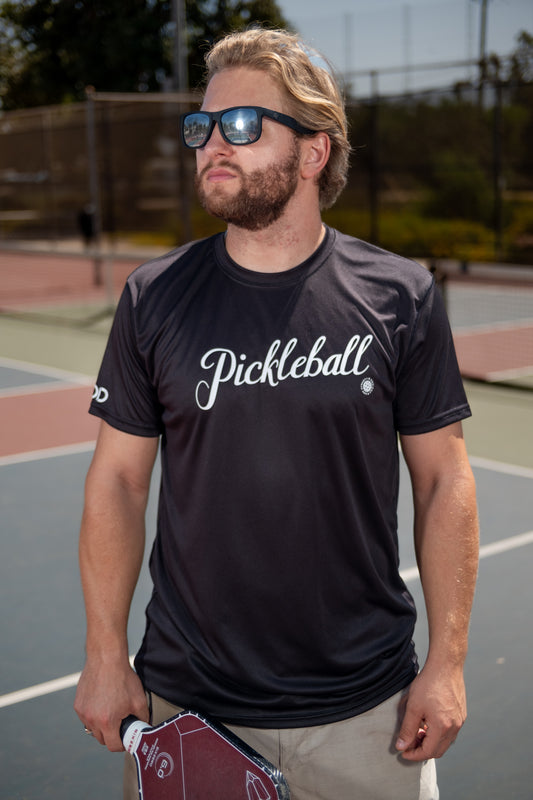 Cursive Pickleball Script High Performance Tee